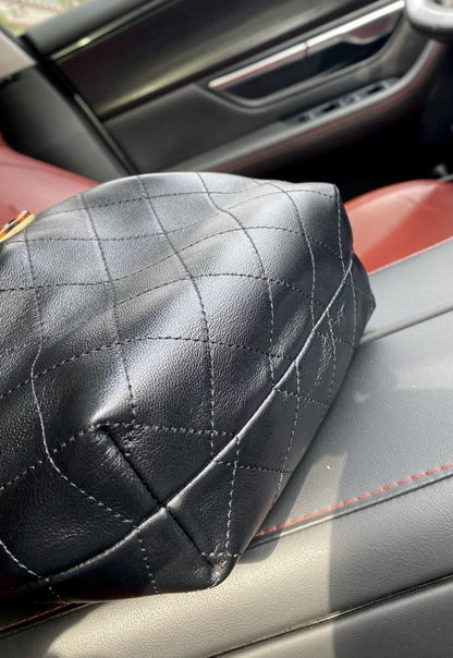 Modern Leather Top Handle Bag