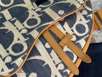 Modern Stylish Brown Embroidered Calfskin Crossbody Bag