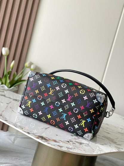 Italian-Inspired Stylish Monogram Leather Shoulder Bag