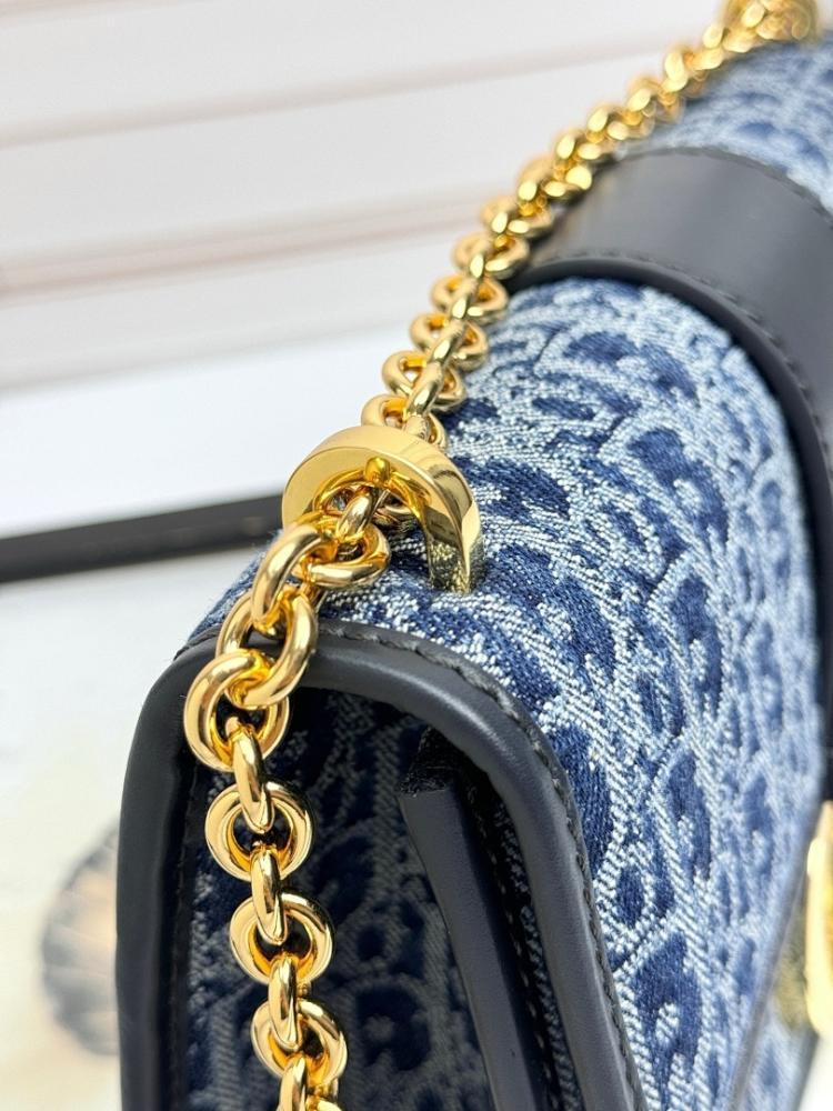 Elegant Refined Blue Calfskin Shoulder Bag