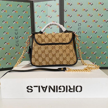 Elegant Refined Quilted Canvas Shoulder Bag