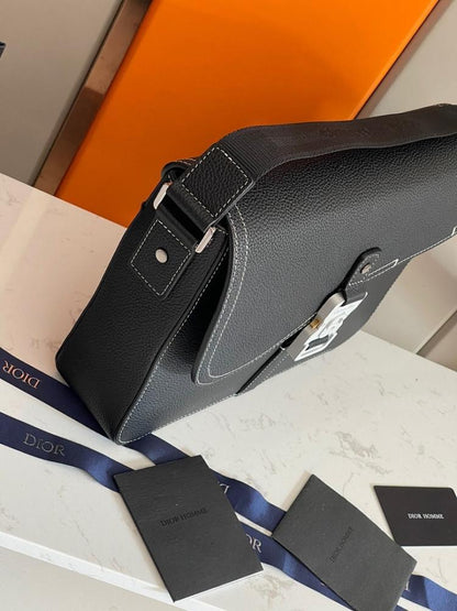 Classic Black Calfskin Shoulder Bag – Limited Edition