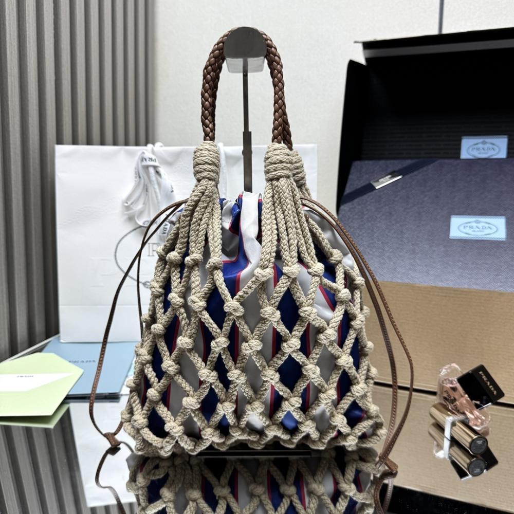 Woven Top Handle Bag