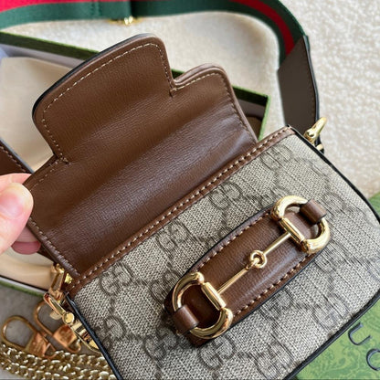 Modern Italian-Inspired Brown Monogram Shoulder Bag