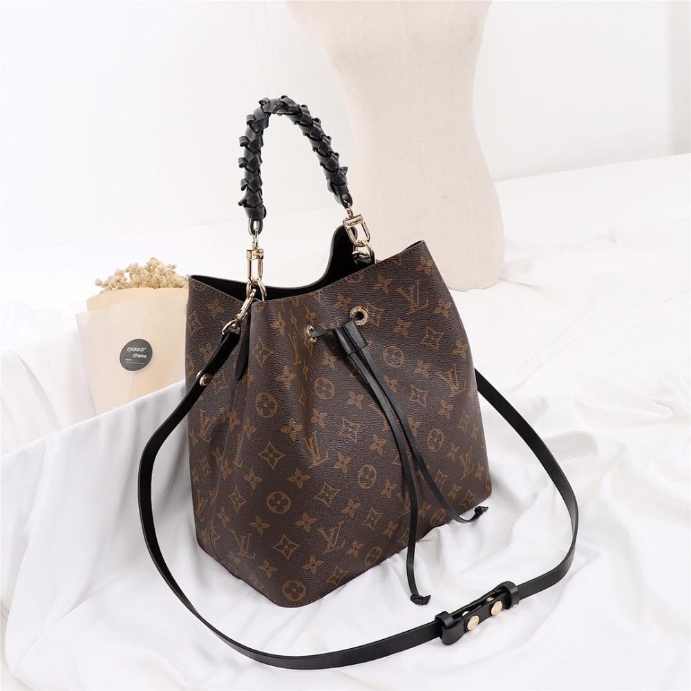 NeoNoe Gold Woven Calfskin Top Handle Bag