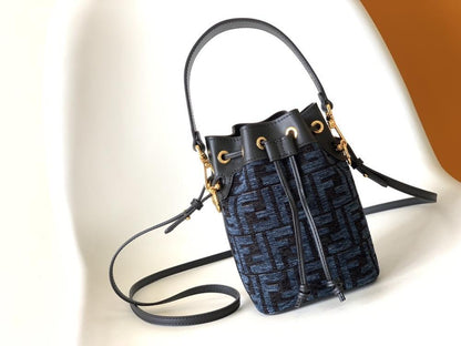 Embroidered Bucket Bag
