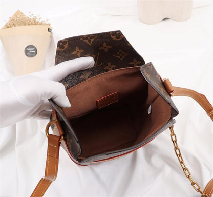 Stylish Monogram Leather Shoulder Bag – Limited Edition