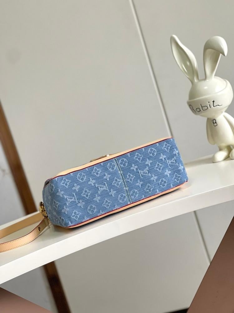 Dauphine Woven Denim Top Handle Bag