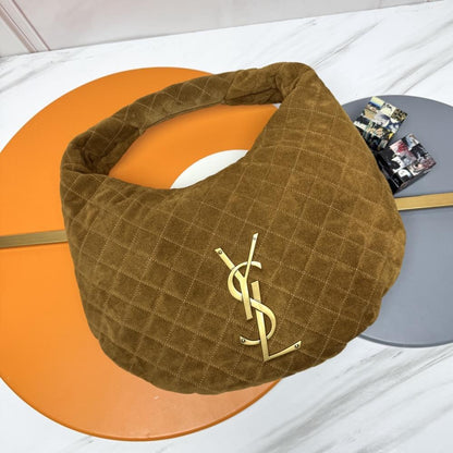 Suede Top Handle Bag