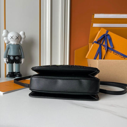 The Pouch Monogram Leather Top Handle Bag