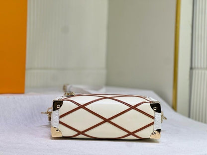 Classic Italian-Inspired Quilted Lambskin Shoulder Bag