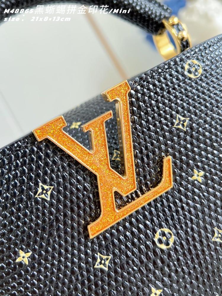 Capucines Leather Top Handle Bag