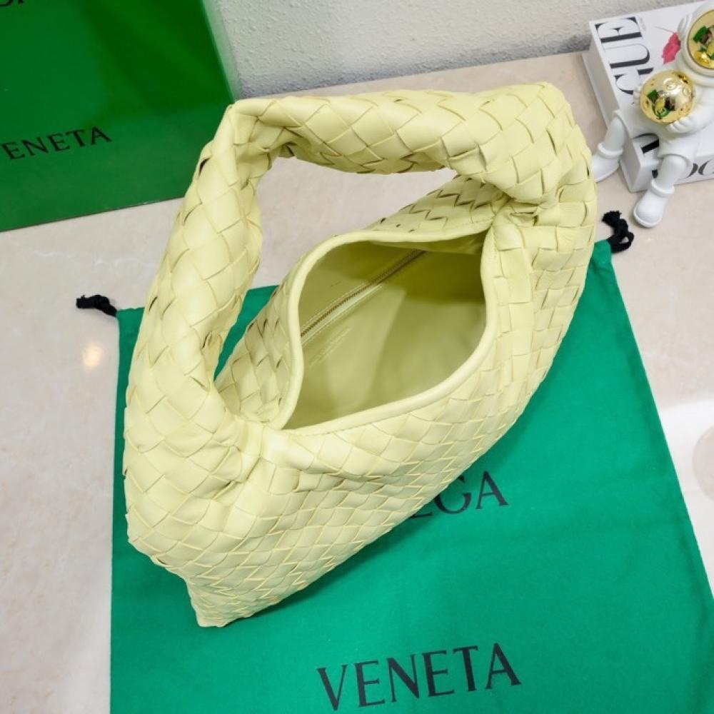 Woven Leather Top Handle Bag