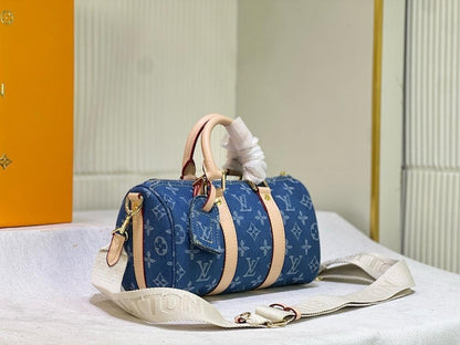 Italian-Inspired Stylish Denim Top Handle Bag