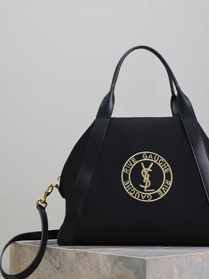 Elegant Embroidered Leather Top Handle Bag – Special Edition