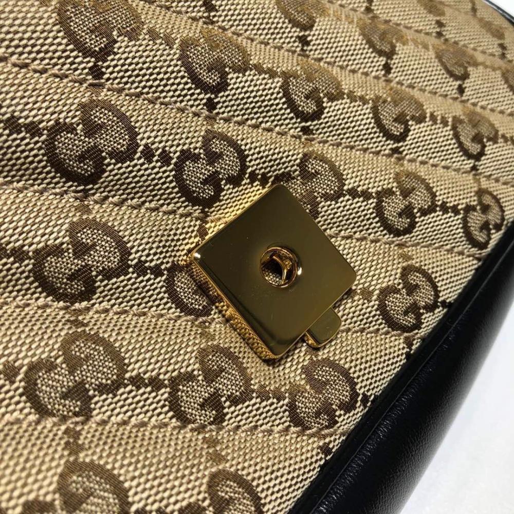 Gold Leather Shoulder Bag