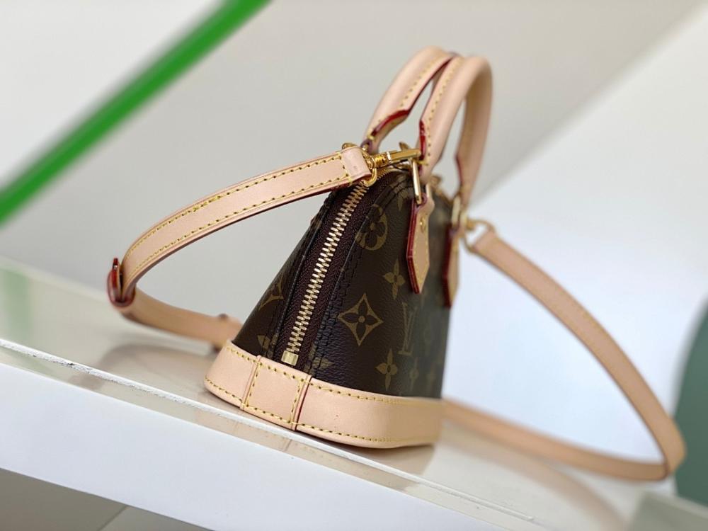 Alma Monogram Leather Shoulder Bag