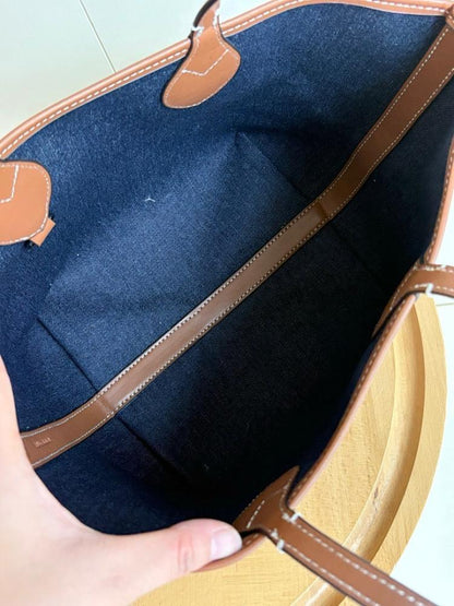 Italian-Inspired Stylish Brown Denim Shoulder Bag