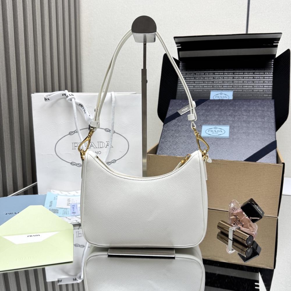 Saffiano Leather Hobo Bag