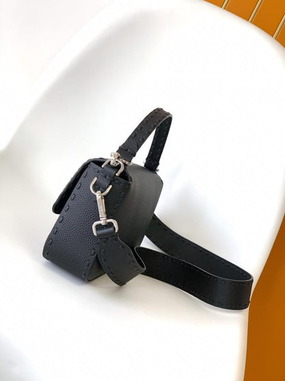 Classic Leather Top Handle Bag