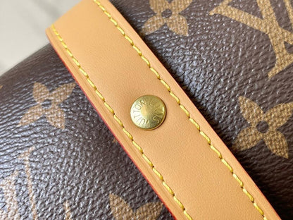 Modern Italian-Inspired Monogram Leather Shoulder Bag