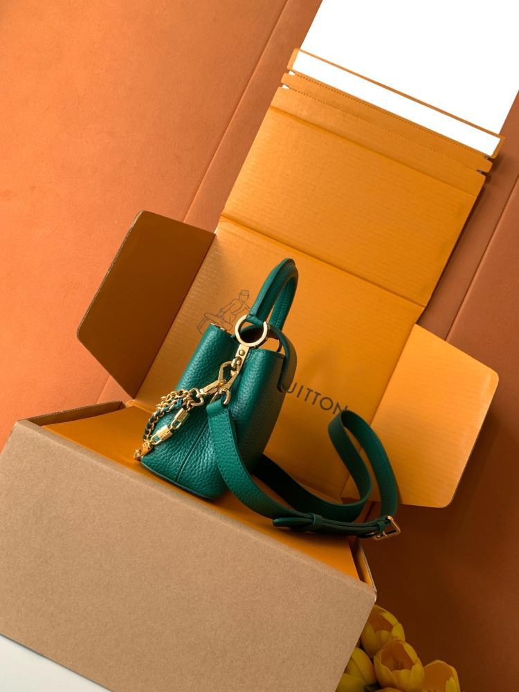 Capucines Gold Top Handle Bag