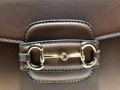 Modern Italian-Inspired Brown Leather Crossbody Bag