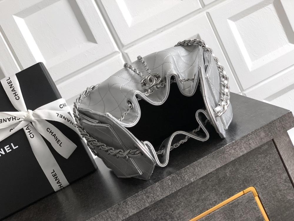 Silver Hobo Bag