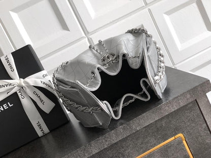 Silver Hobo Bag