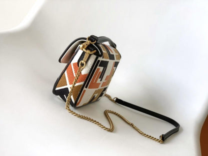Embroidered Top Handle Bag