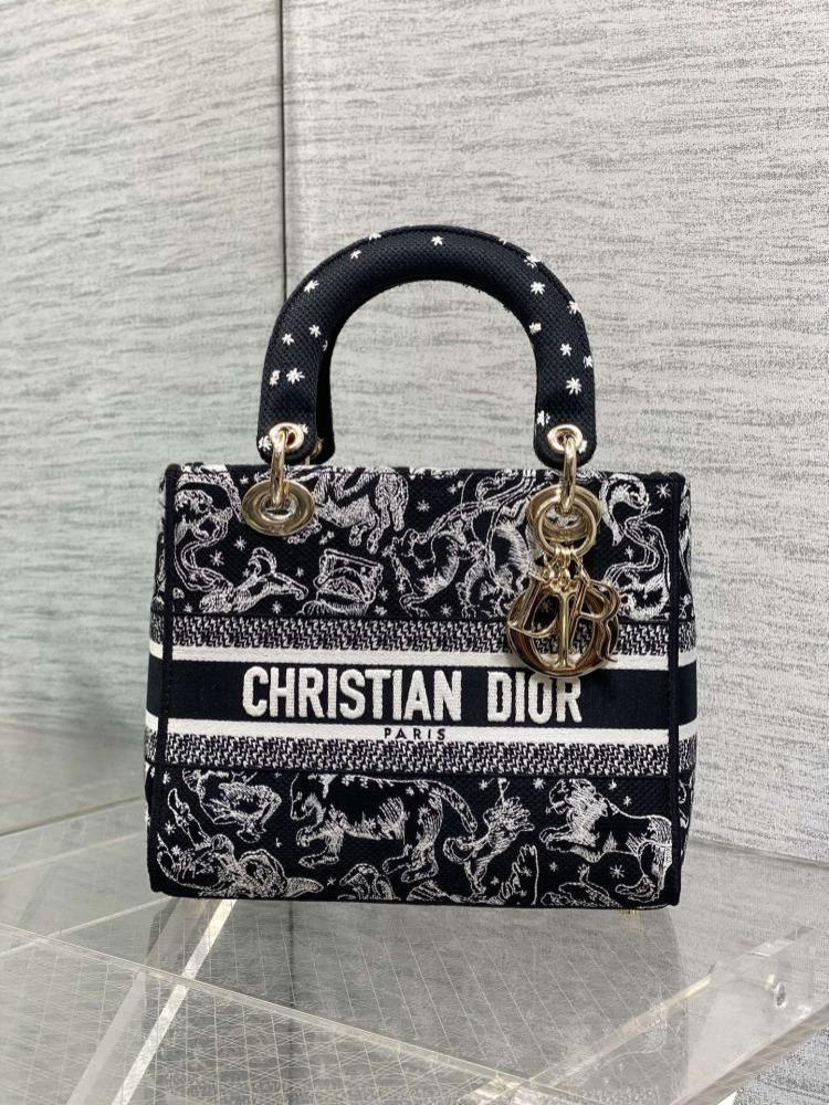 Embroidered Top Handle Bag