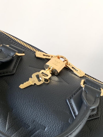 Monogram Leather Top Handle Bag