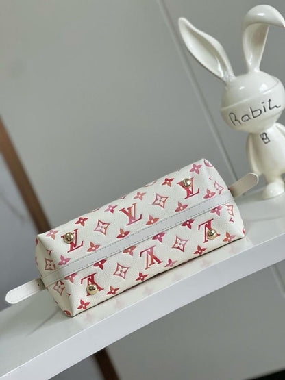 Alma Red Printed Leather Shoulder Bag
