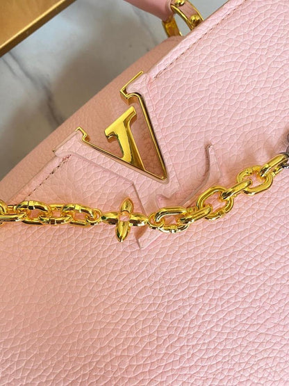 Italian-Inspired Luxury Leather Top Handle Bag