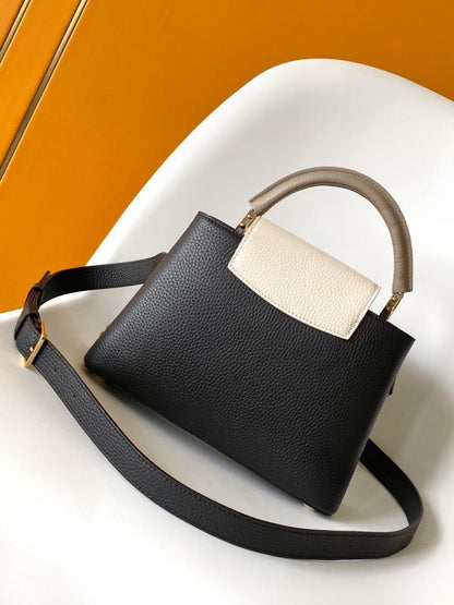 Monogram Leather Top Handle Bag