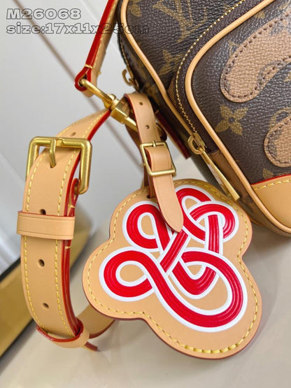 Monogram Leather Crossbody Bag