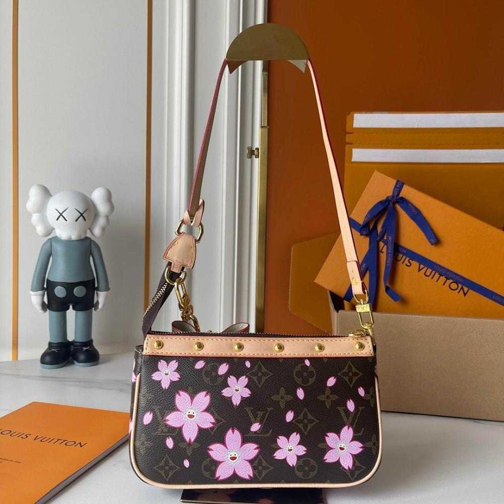 Luxury Elegant Monogram Leather Shoulder Bag – Limited Edition