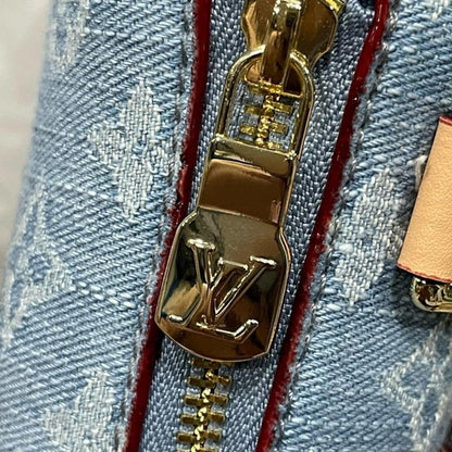 Modern Luxury Blue Woven Denim Shoulder Bag