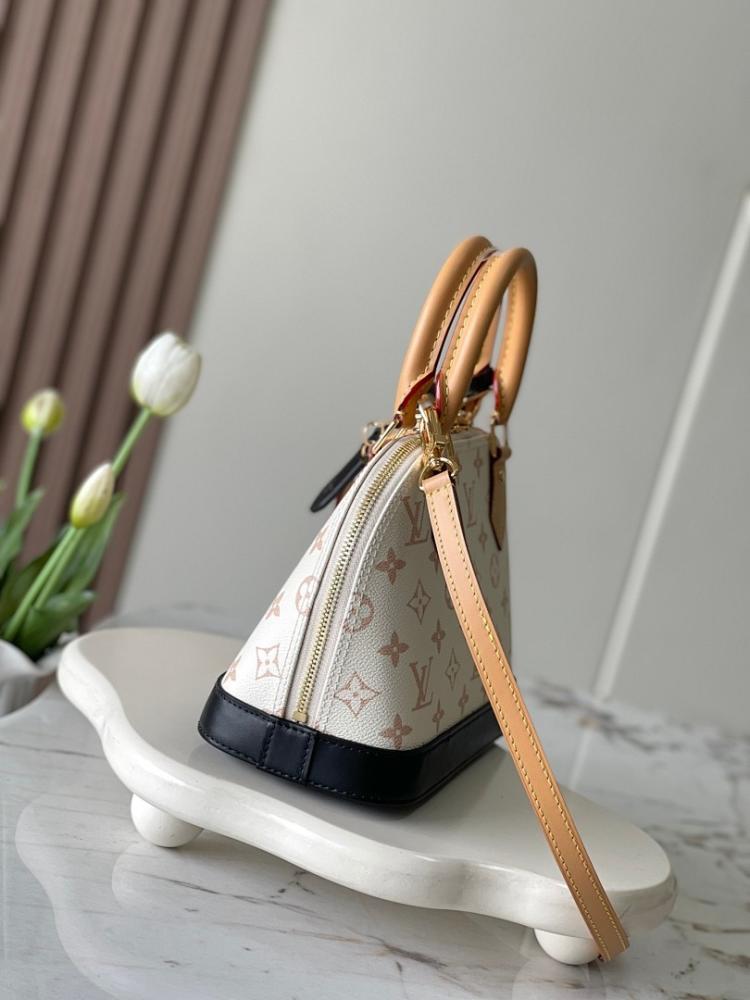 Alma Black Leather Top Handle Bag
