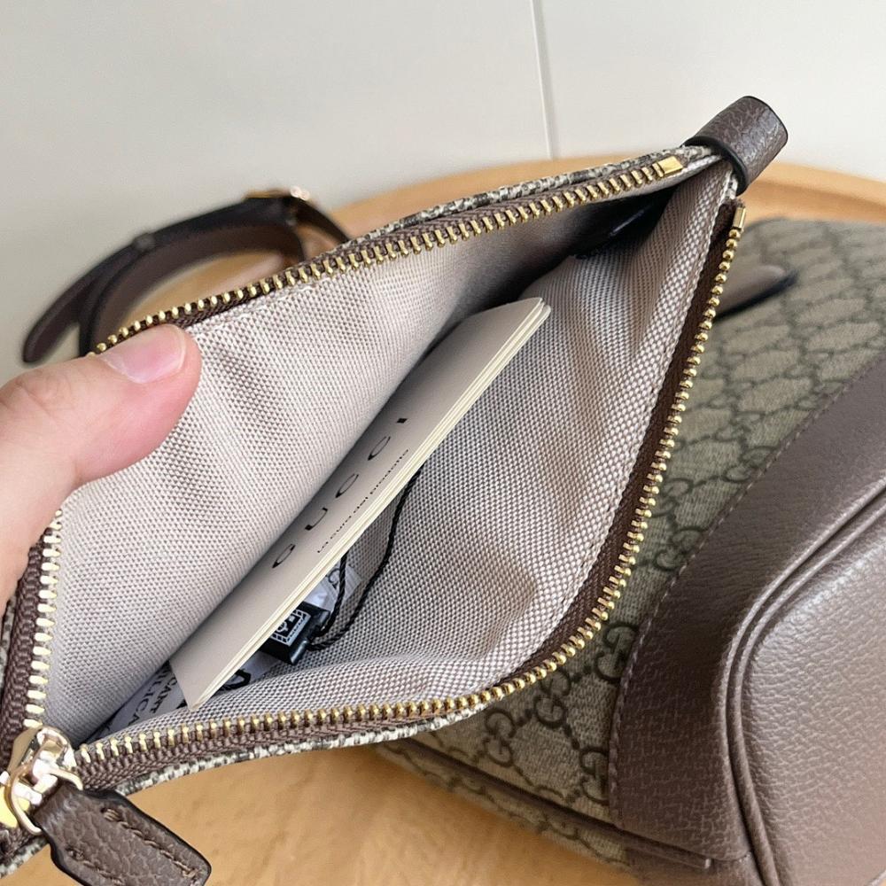 Ophidia Gold Leather Crossbody Bag