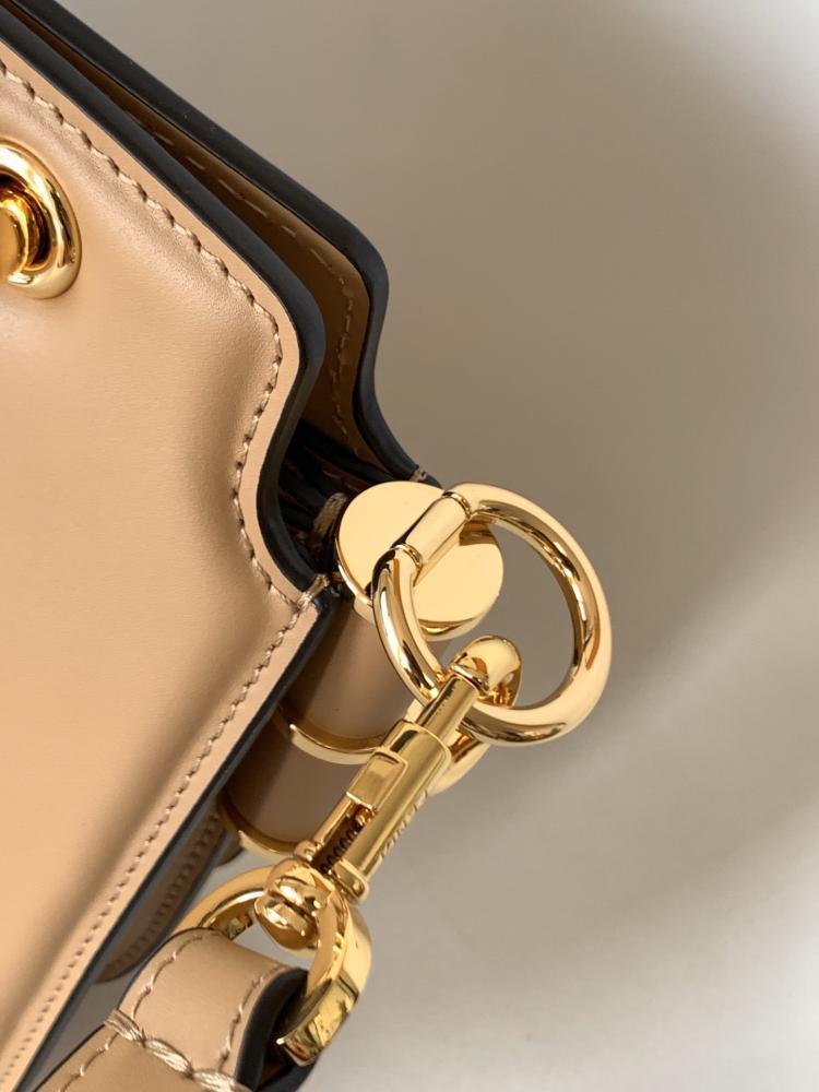 Gold Leather Crossbody Bag