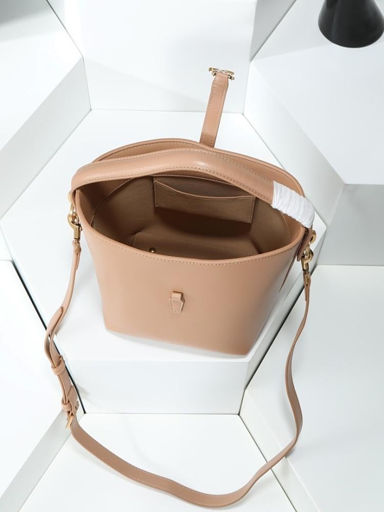 Stylish Refined Calfskin Bucket Bag