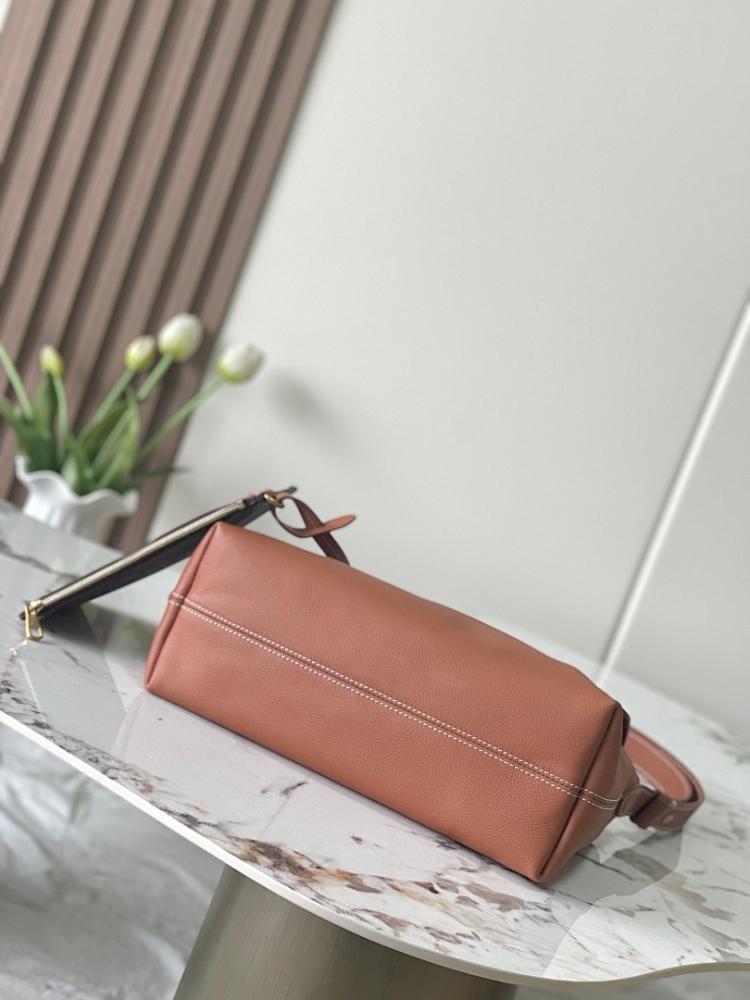 Modern Elegant Gold Monogram Calfskin Messenger Bag