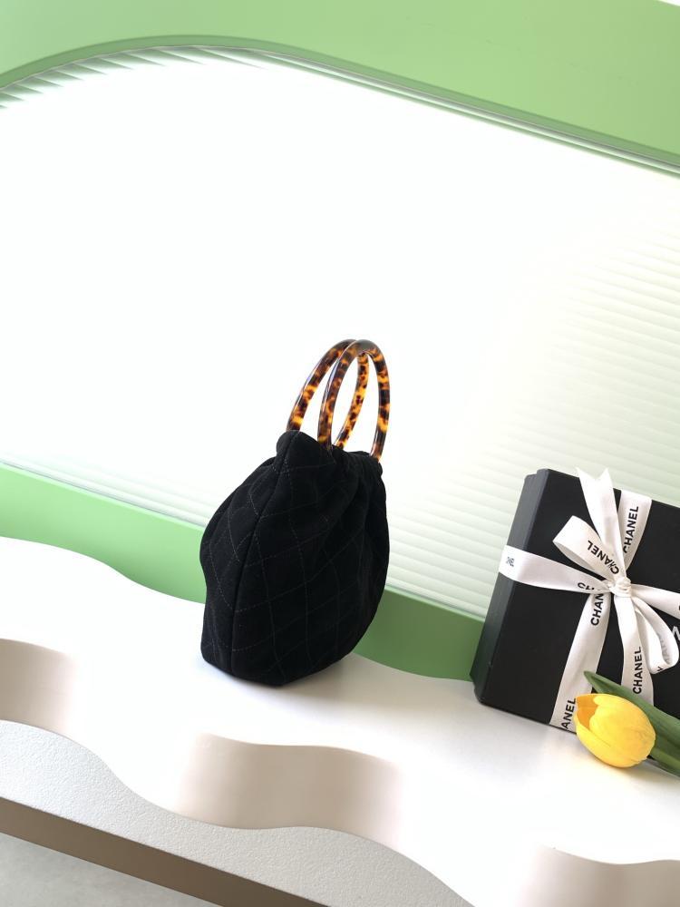 Suede Top Handle Bag