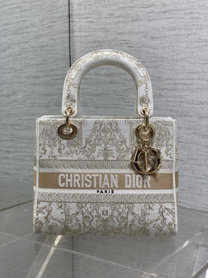 Gold Top Handle Bag