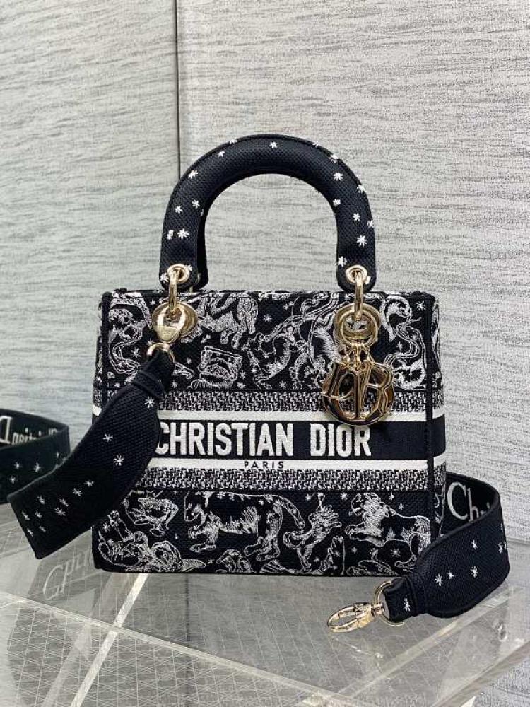 Embroidered Top Handle Bag