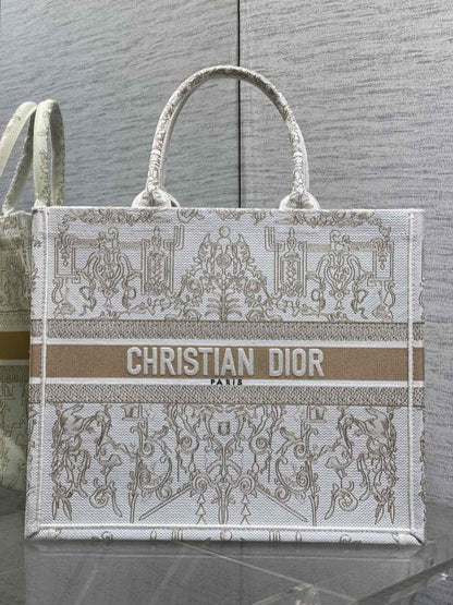 Gold Embroidered Tote Bag