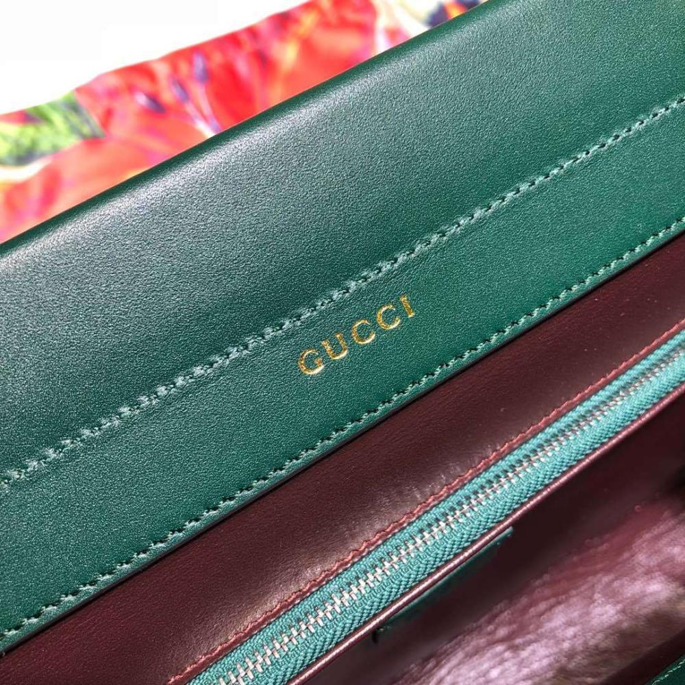 Embroidered Top Handle Bag