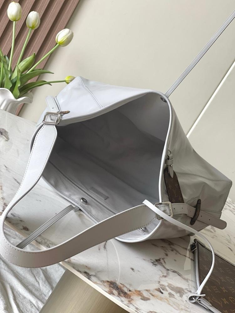 Italian-Inspired Elegant Grey Leather Top Handle Bag