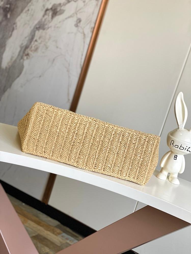 Elegant Stylish Woven Raffia Top Handle Bag